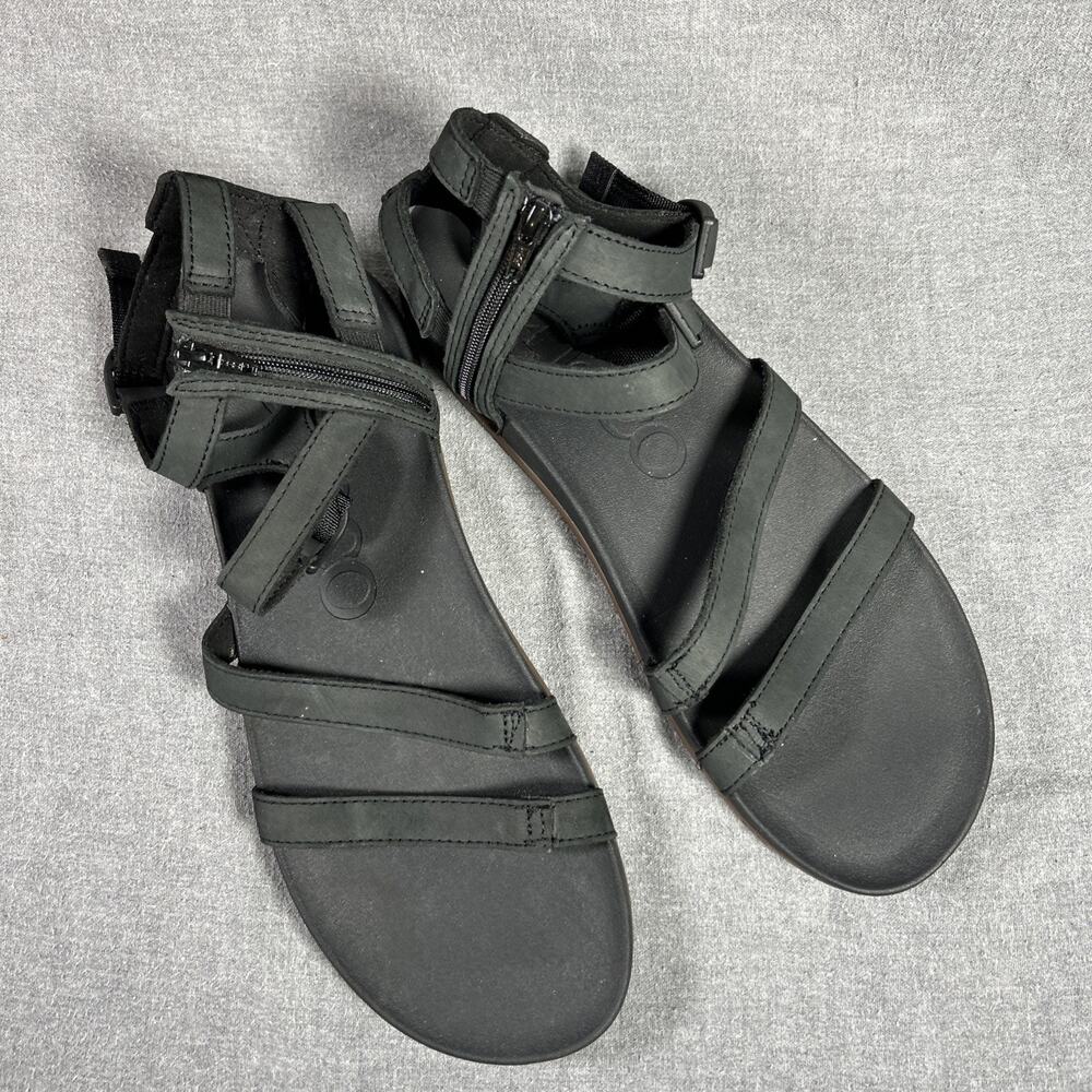 Chacos Sandal Women’s Size 11 Black Leather Lowdown Strappy High Flat - Picture 6 of 9